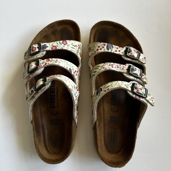 Birkenstock Florida Floral Pattern Women’s Size EU 38 US 7 - Picture 8 of 13